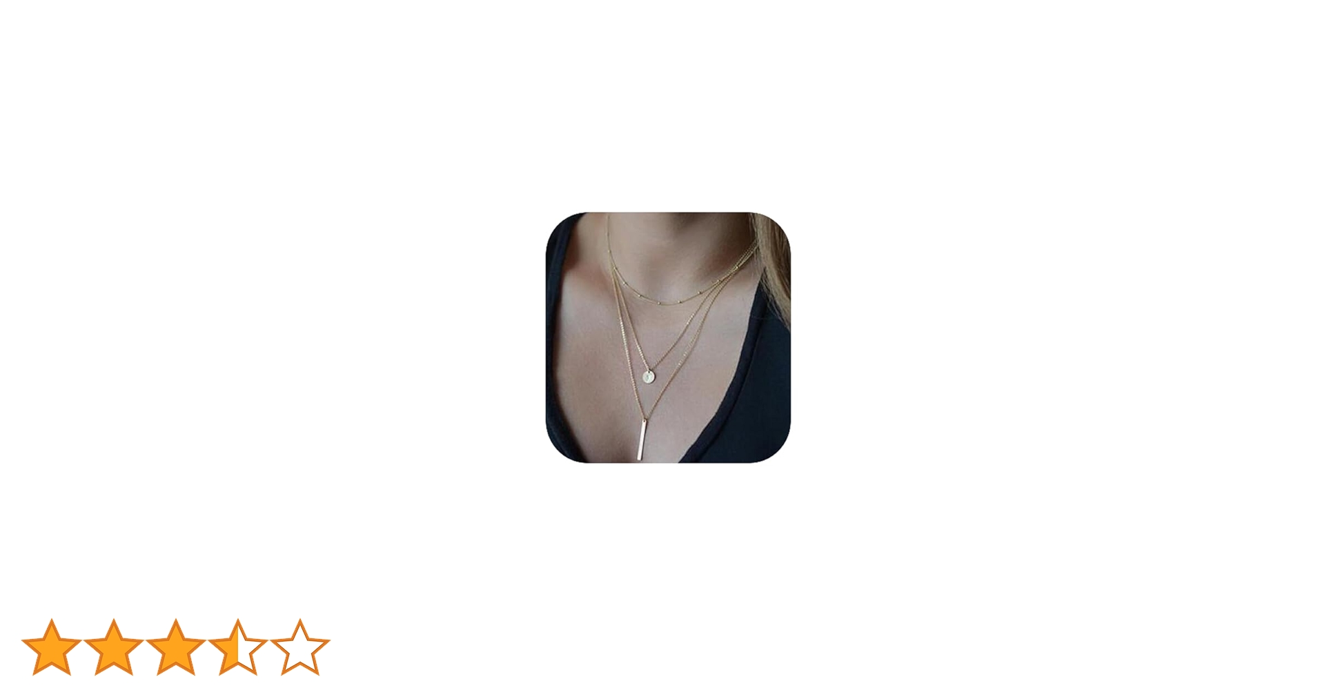 アクセサリー CTHY Chain Mantel Necklace FXmimior Multilayer Necklace 3 Tier Pendant Long Chain Women